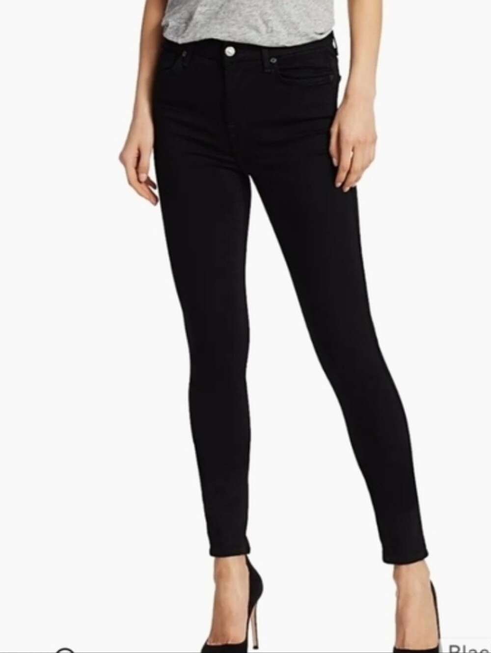 7 For All Mankind Black Skinny Jeans